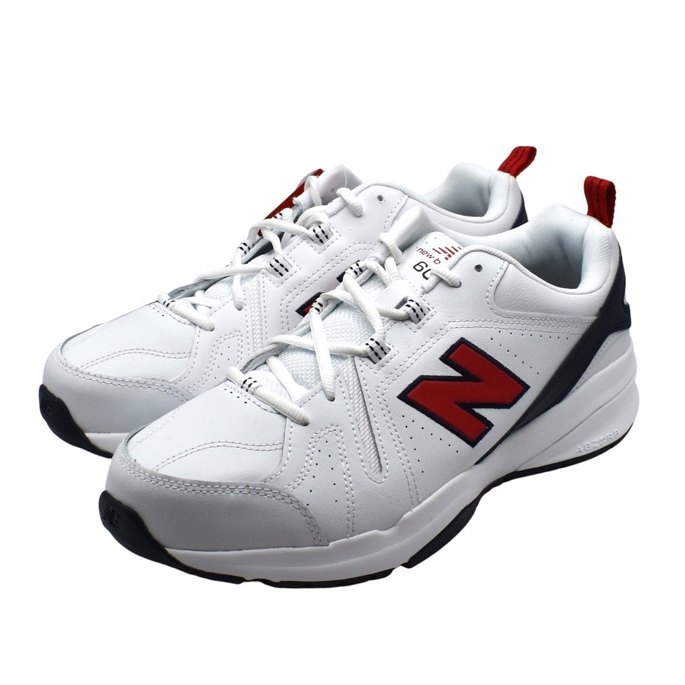 New Balance 608v5 Training Sneakers Shoes Mens 10 4E Wide White Red NWT MX608HR5